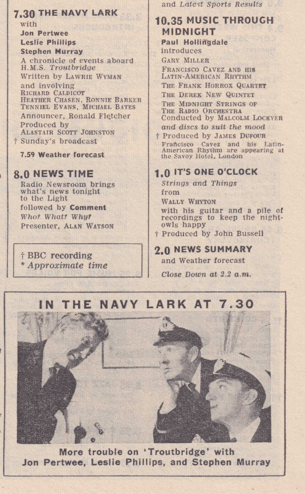 The Navy Lark Episode Listing and Photo